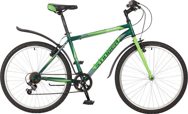 Велосипед горный Stinger Defender 26" 20" 6 ск. зеленый 26SHV.DEFEND.20GN7 