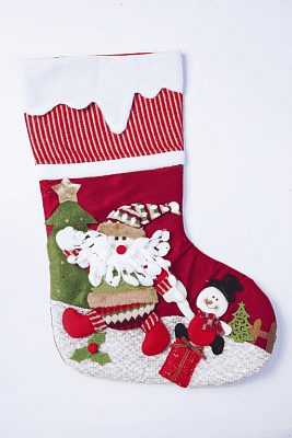 Носок рождественский 70*50 см красный  9817938