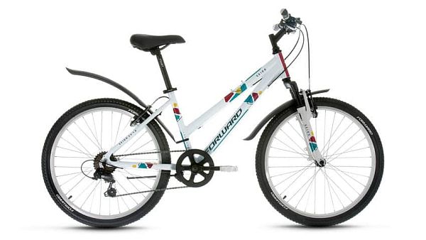 Велосипед горный FORWARD Seido 24 1.0 24" 15" 6 ск. белый глянцевый FORWARD Seido 24 1.0 15" белый г
