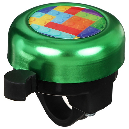 Звонок велосипедный Graffiti «Лего» черный, зеленый 7362429 фото 3 Звонок велосипедный Graffiti «Лего» черный, зеленый 7362429 фото 3