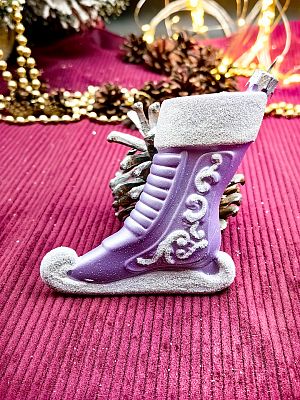 Елочная игрушка Коньки  сиреневый 13 см Kon/plas/VIO