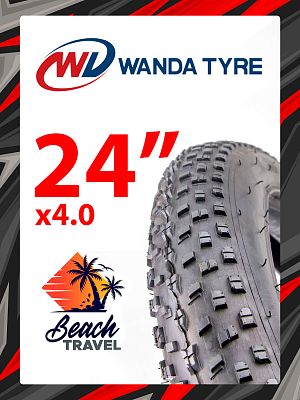 Велопокрышка Wanda 24"x4.0 P1272 для Fat-Bike  черный 24P1272