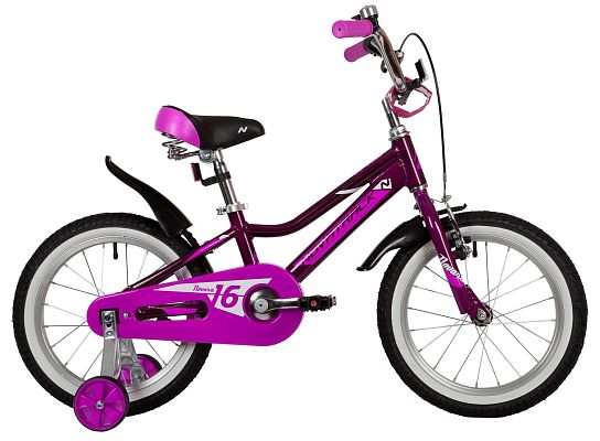 Велосипед детский  Novatrack NOVARA 16" 9,5" фиолетовый 165ANOVARA.VL22 2022