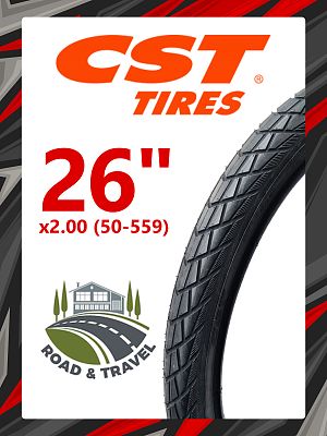 Велопокрышка CST 26"x2.00 (50-559) WIREBEAD C1959  черный TB00228200