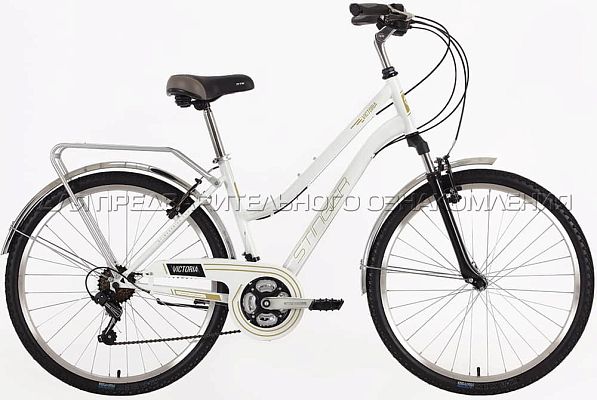 Велосипед городской Stinger Victoria 26" 17" 18 ск. белый 26SHV.VICTOR.17WH8 