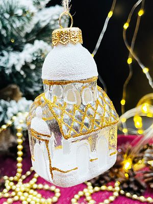 Елочная игрушка Собор   см, стекло  // собор