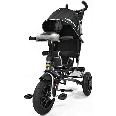 Детский трехколесный велосипед с ручкой LEXUS Trike 950M2-N1210P-GREY-22 серый (515)