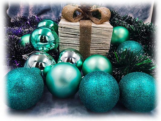 Набор шаров 8 см 12 шт бирюзовый AL-13-46Bir