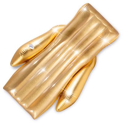 Надувной матрас INTEX Шезлонг Золотой блеск 175x119x61 см. золотой 56803