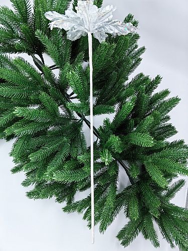 													Цветок серебро d 21 см 2016009S фото 3