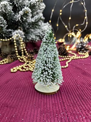 Елочка зеленый с напылением 11х6х6 см MG24407 Елочка зеленый с напылением 11х6х6 см MG24407