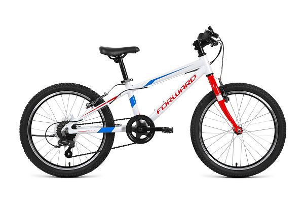 Велосипед горный FORWARD Rise 2.0 20" 10,5" 7 (1x7) ск. белый/красный RBKW1J307003 
