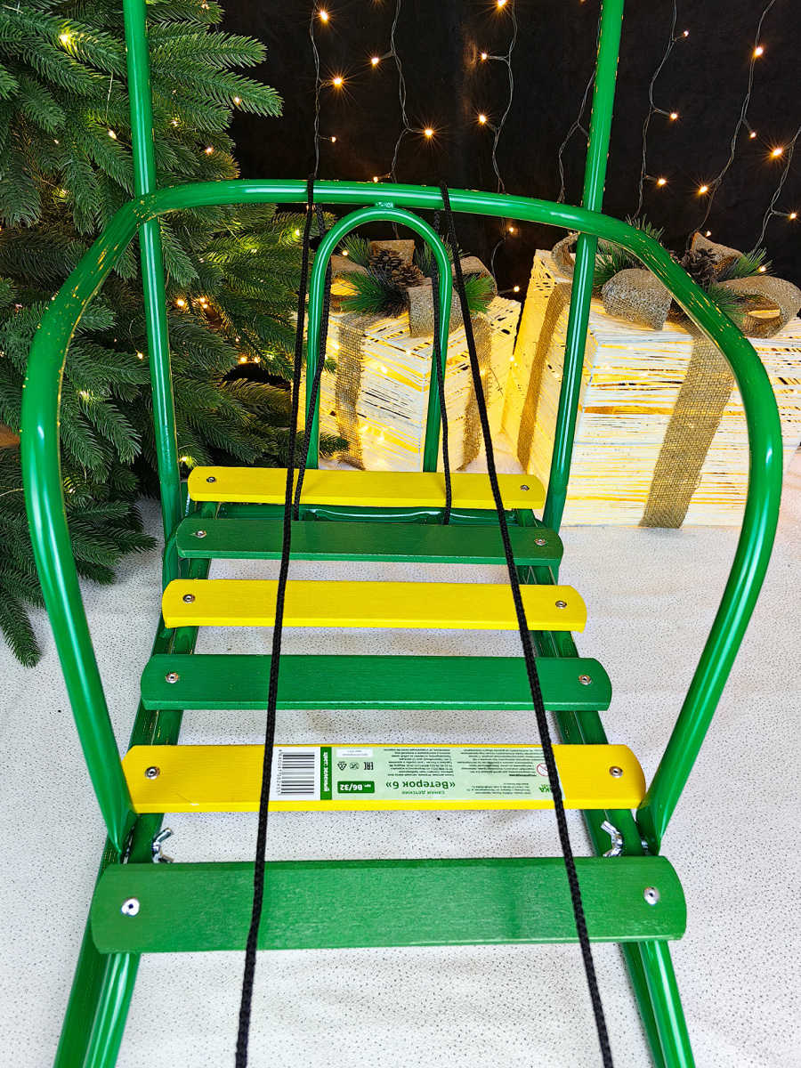 Санки с ручкой детские Ветерок 6 зеленый 7082444/В6/32 фото 7 Санки с ручкой детские Ветерок 6 зеленый 7082444/В6/32 фото 7