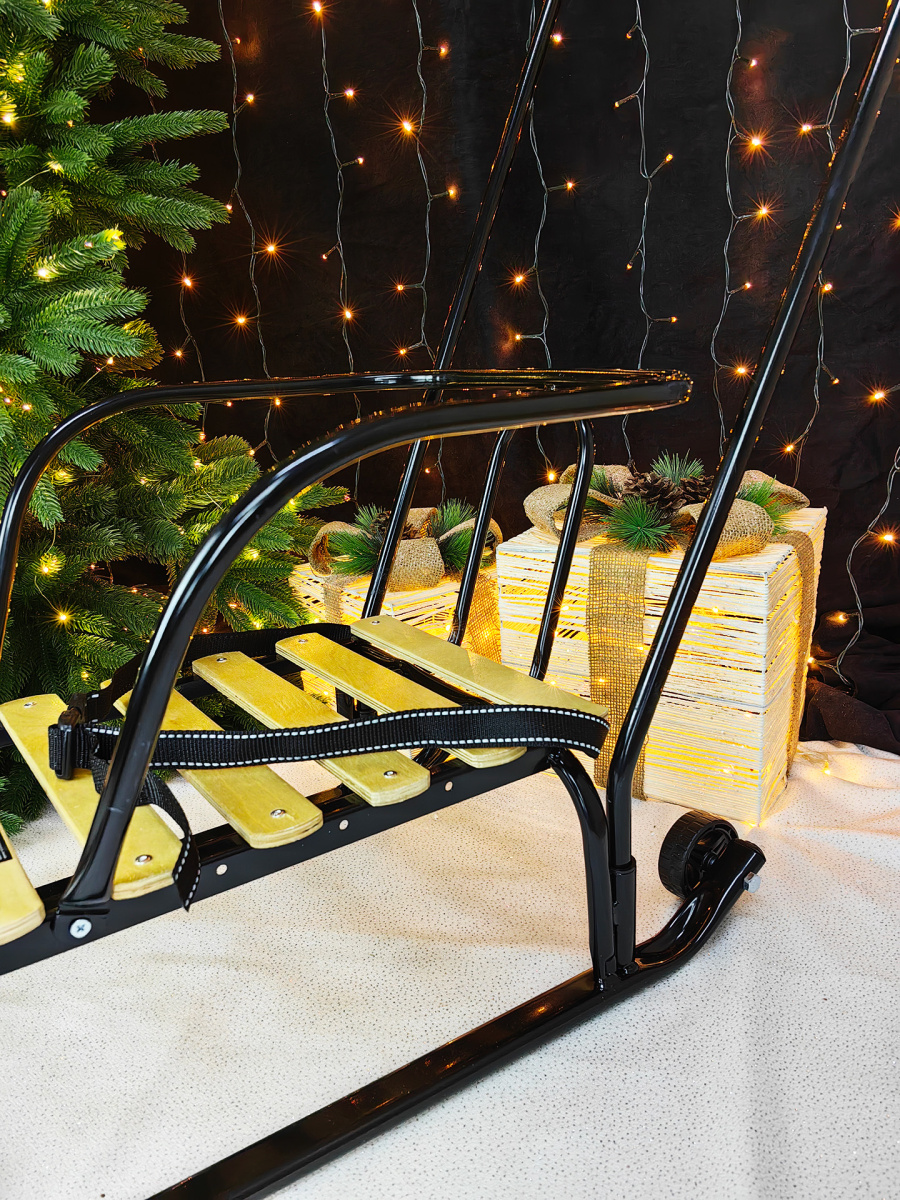 Санки с ручкой детские Тимка 5 комфорт черный 9234892/Т5К/Ч фото 4 Санки с ручкой детские Тимка 5 комфорт черный 9234892/Т5К/Ч фото 4