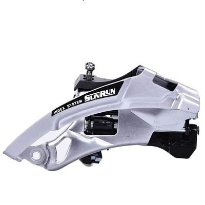 Переключатель передний SUNRUN , тяга универсальная, хомут нижний 31.8/34.9 мм, , сталь QD 31 Переключатель передний SUNRUN , тяга универсальная, хомут нижний 31.8/34.9 мм, , сталь QD 31