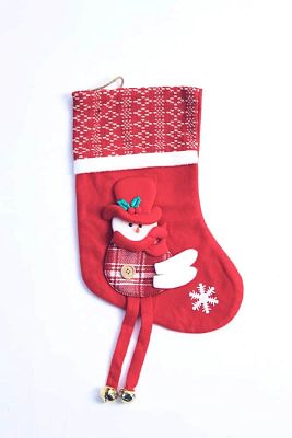Носок рождественский Снеговик 34х21 см   9920686sn