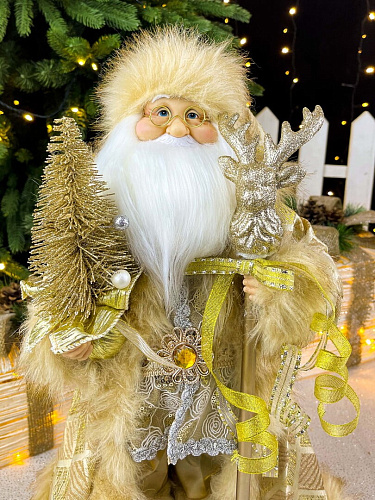 													Дед Мороз  45 см золотой S1117-18 фото 3
