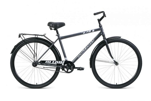 Велосипед городской дорожный ALTAIR City high 28"/700c 19" 1 ск. темно-серый/серебристый RBKT1YN8100