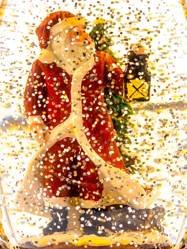 													Новогодний фонарик Винтажная лампа Дед Мороз 24 см 409 фото 5