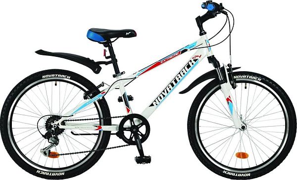 Велосипед горный Novatrack EXTREME 24" 10" 6 ск. белый 24SH6SV.EXTREME.10WT7 