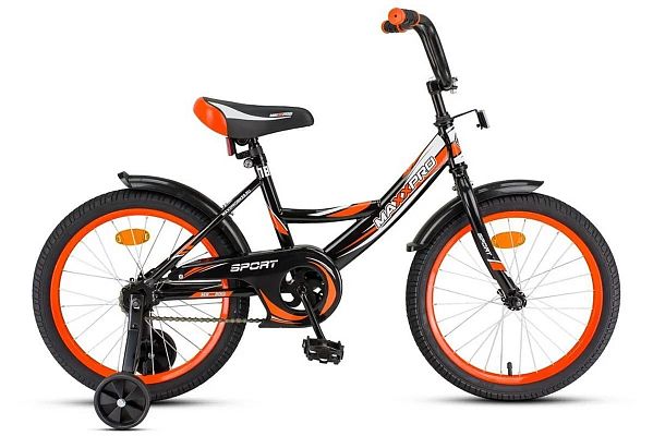 Велосипед детский  MAXXPRO SPORT 18" 10,5" черно-оранжевый УЦЕНКА_SPORT-18-6 