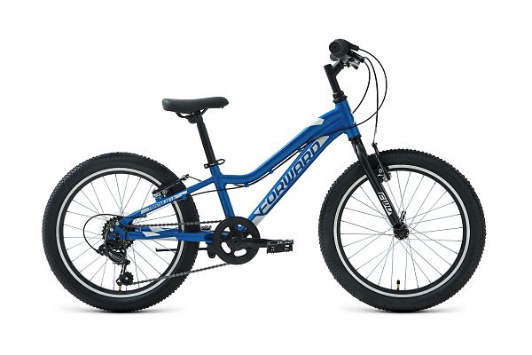 Велосипед горный FORWARD Twister 1.0 20" 10" 7 (1x7) ск. синий/белый RBKW1J307007 