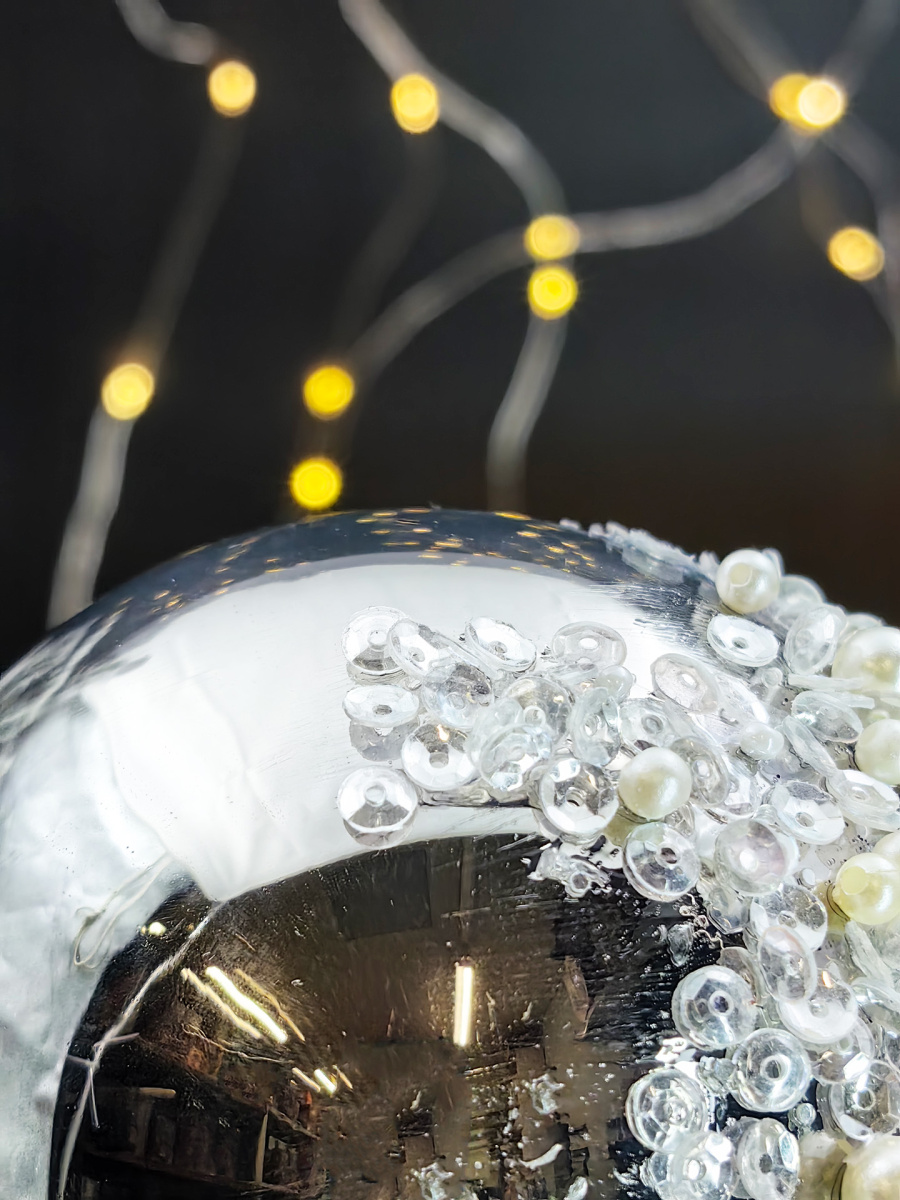 Шар серебро 8 см, стекло Merry Green MG24210 фото 3 Шар серебро 8 см, стекло Merry Green MG24210 фото 3