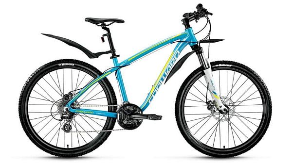 Велосипед горный FORWARD Agris 2.0 27,5" disc (2015) 27.5" 17" 24 ск. синий глянцевый FORWARD Agris 