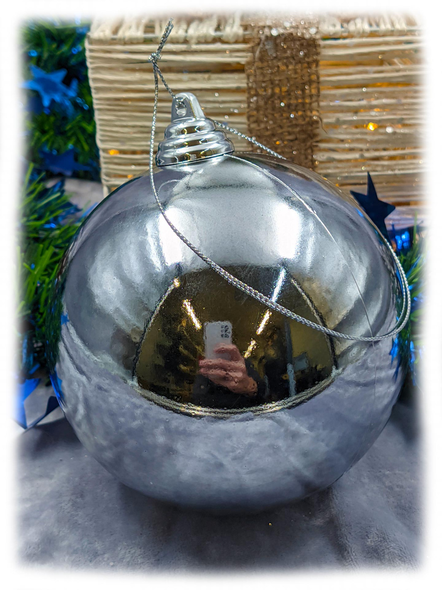 Шар 12 см 1 шт серый 120SP01-01GREY Шар 12 см 1 шт серый 120SP01-01GREY