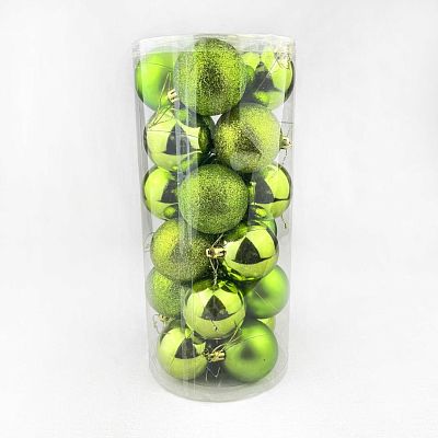 Набор шаров 6 см 24 шт лайм WL-6024lime