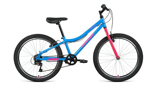 Велосипед горный ALTAIR MTB HT 1.0 24" 12" 6 ск. голубой/розовый RBKT11N46004 
