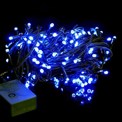  9 м м, синий 100 LED, , провод , K130-107