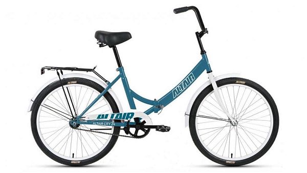 Велосипед городской складной ALTAIR City 24" 16"  ск. голубой/белый RBKT0YN41007 