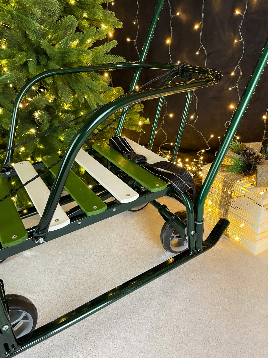 Санки с ручкой детские Тимка 6 универсал зеленый лак 5863564/Т6У/32 фото 7 Санки с ручкой детские Тимка 6 универсал зеленый лак 5863564/Т6У/32 фото 7