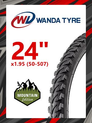 Велопокрышка Wanda 24"x1.95 (50-507) P182  черный VP182241950001