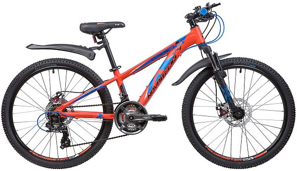 Велосипед горный Novatrack EXTREME 24" 13" 21 скорость (3x7) ск. оранжевый 24AHD.EXTREME.13OR9 2019