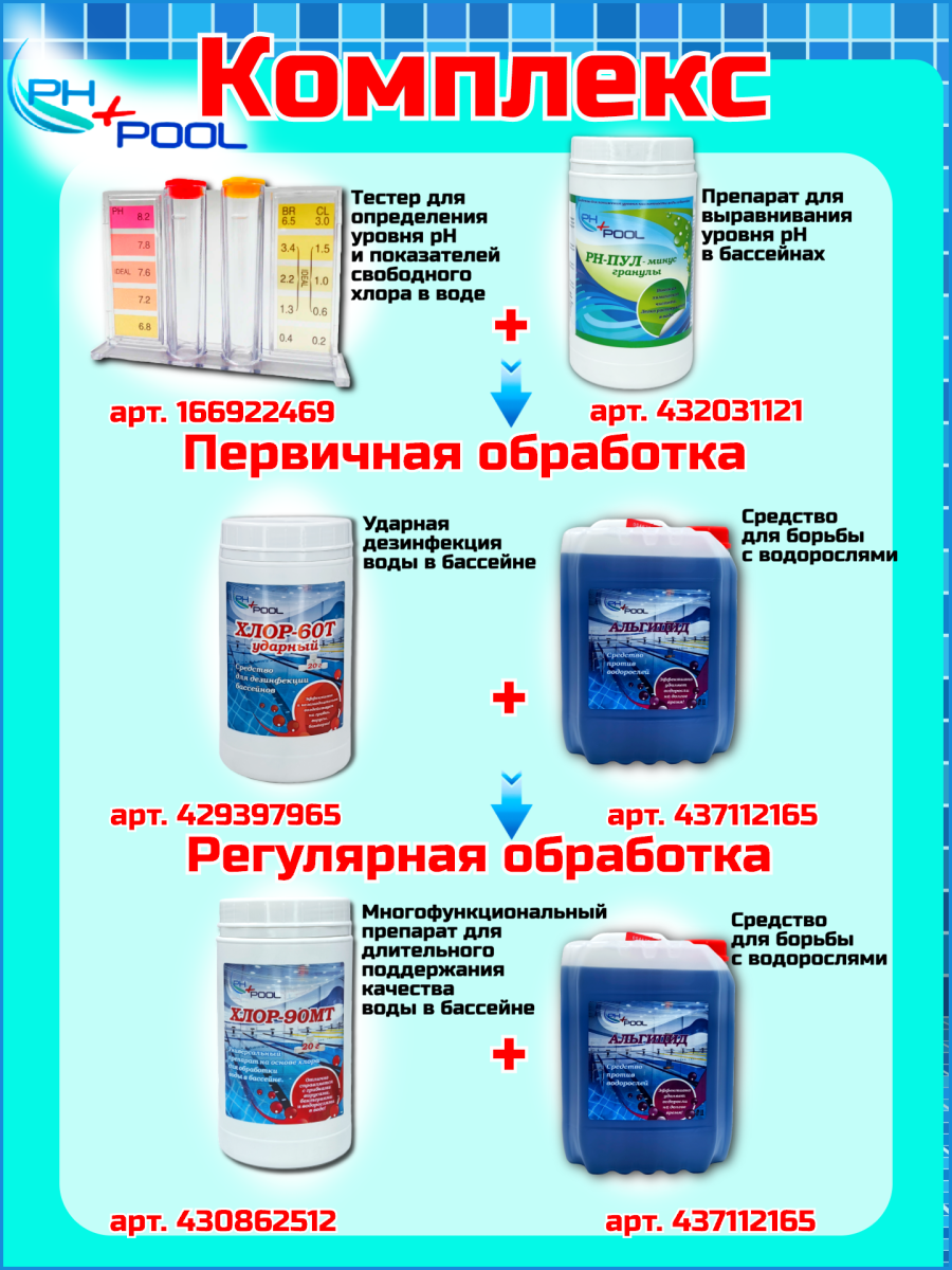 Альгицид PH+POOL 5 л. Жидкий 350002/350021 фото 7 Альгицид PH+POOL 5 л. Жидкий 350002/350021 фото 7
