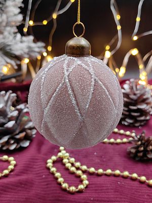 Шар орхидея 8 см, стекло Merry Green MG24197