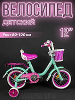 Велосипед детский MAXXPRO SOFIA 12"  1 ск. бирюзовый/розовый SOFIA-N12-1-2024 
