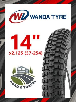 Велопокрышка Wanda 14"x2.125 (57-254) P1135  черный RTRP11350001