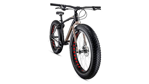 													Велосипед Fat Bike FORWARD Bizon 26" 18" черный/бежевый  2019 фото 2