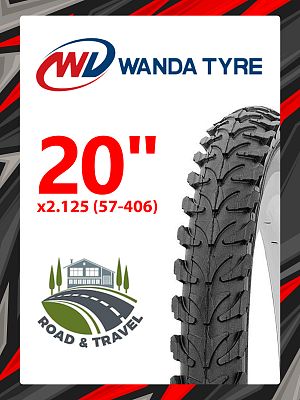 Велопокрышка Wanda 20"x2.125 (57-406) P182  черный RTRR20WND010