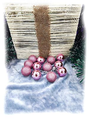 Набор шаров 2,5 см 12 шт розовый AL-13-43Pink-1