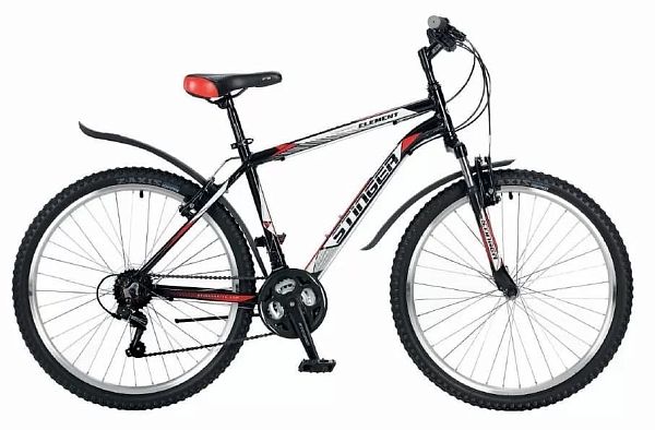 Велосипед горный Stinger Element 26" 20" 18 ск. черный 26AHV.ELEM.20BK8 