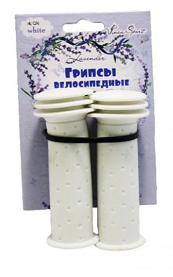 Грипсы детские (грибочки) Vinca sport Лаванда 102 мм белые H-G 96 lavender