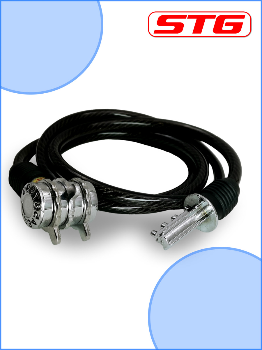 Замок STG , 6ммx1000мм, черный, X54003 фото 5 Замок STG , 6ммx1000мм, черный, X54003 фото 5