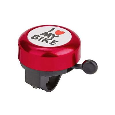 Звонок STELS 45AE-01 "I love my bike" чёрно-красный 210138 Звонок STELS 45AE-01 "I love my bike" чёрно-красный 210138