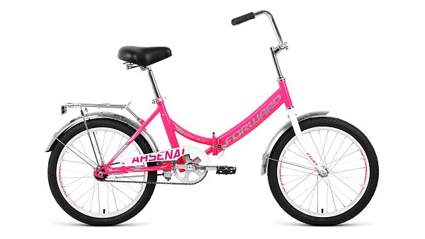 Велосипед городской складной FORWARD ARSENAL 1.0 20" 14" 1 ск. розовый/серый RBKW1YF01007 2021