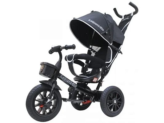 Детский трехколесный велосипед с ручкой LEXUS Trike 960-N1210P-BLACK-21 черный (094)