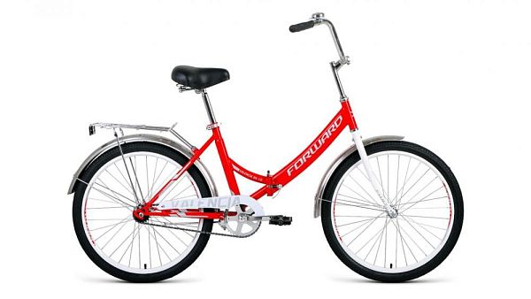 Велосипед городской складной FORWARD Valencia 1.0 24" 16" Красный/серый  2020